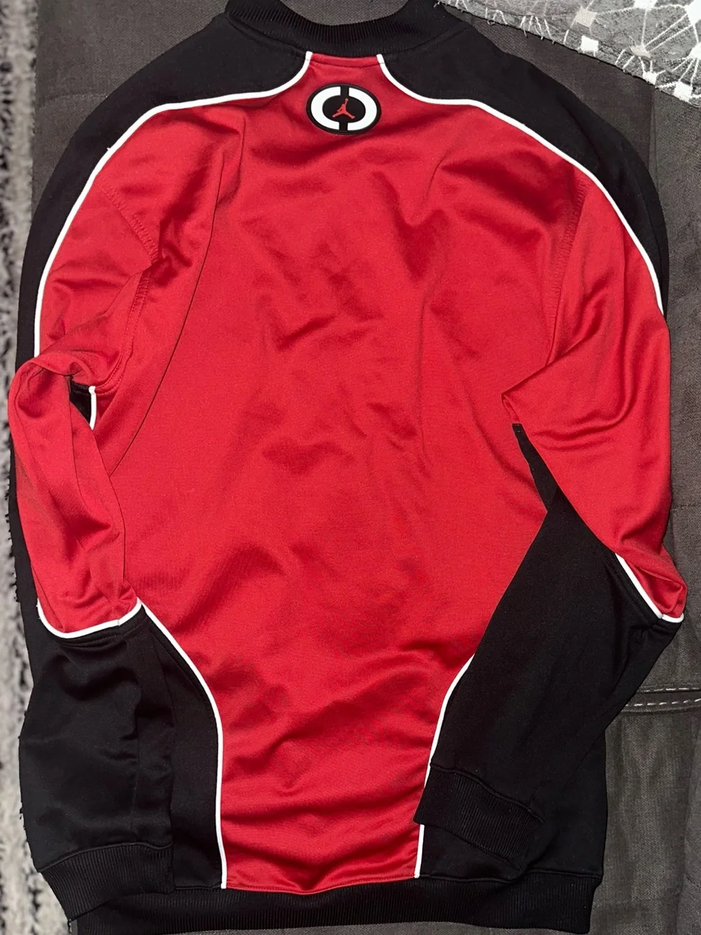 Jordan Red and Black Full-Zip Athletic Jacket with '23' Graphic